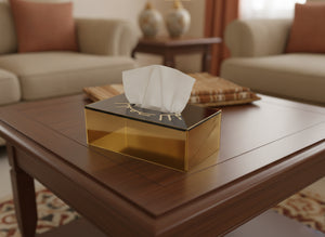 «الحمد لله» tissue box in use